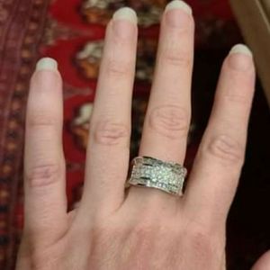 62 Diamonds cocktail ring on 14k white gold band